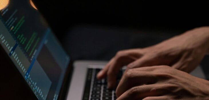 person-using-silver-and-black-laptop-computer