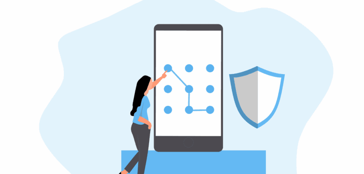 Free security pattern lock vector