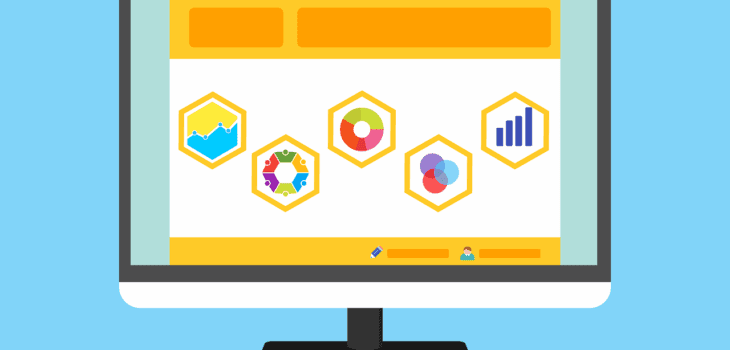 Free statistic survey website vector