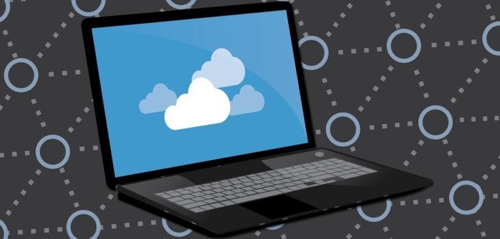 Free cloud computer backup illustration
