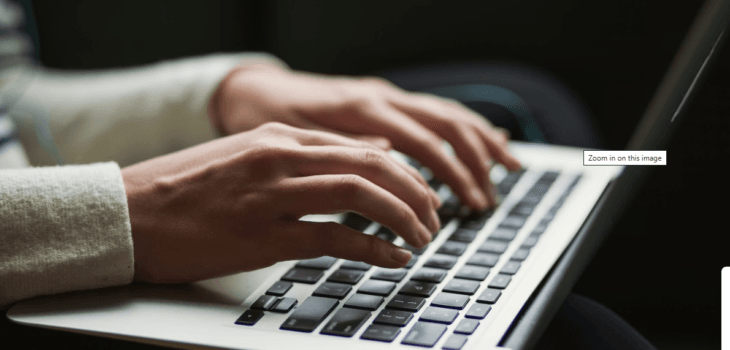 Person using laptop photo
