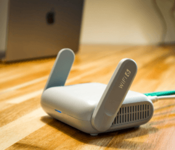 white wifi router
