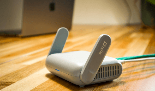 white wifi router