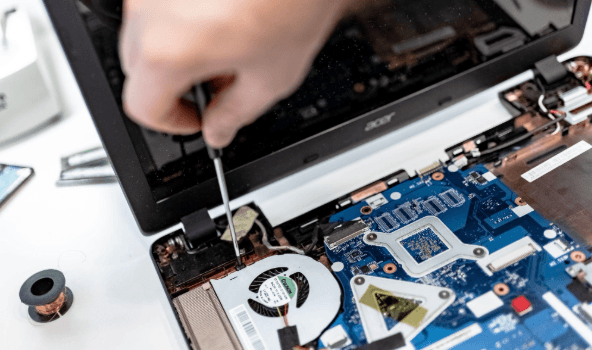 computer being repaired